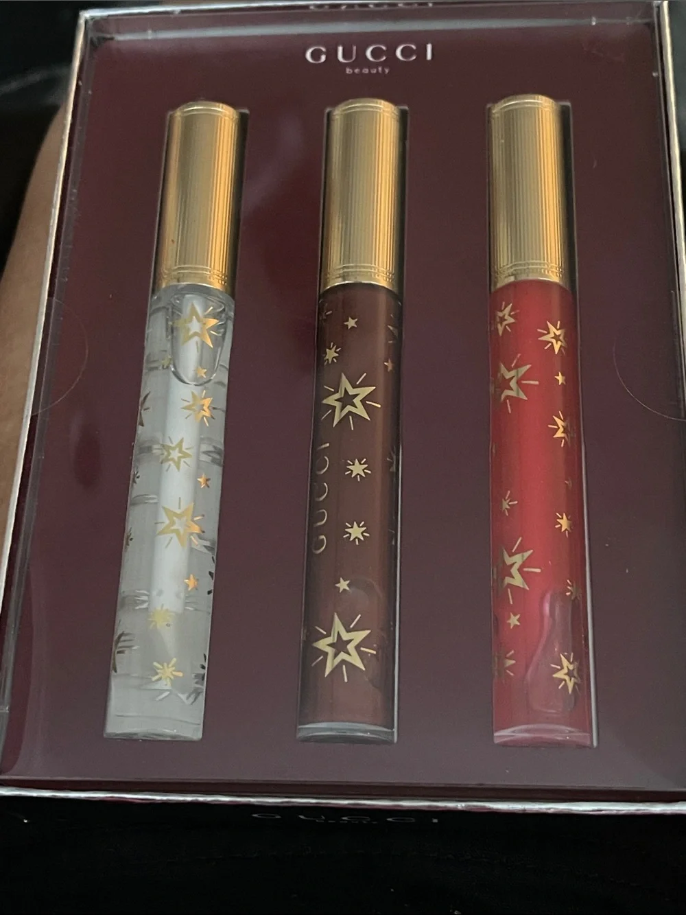 Gucci Lip Gloss Trio - Joslyn Clair, Suzanne Brown & Virginia Fuschia full size
